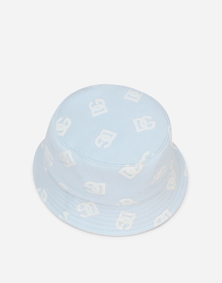 Dolce & Gabbana Bucket hat with all-over DG logo print Grey LN4H42G7G3U