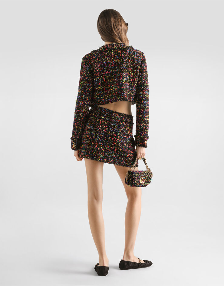 Dolce & Gabbana تنورة ميني من تويد Multicolor F4DEBTFMZA5