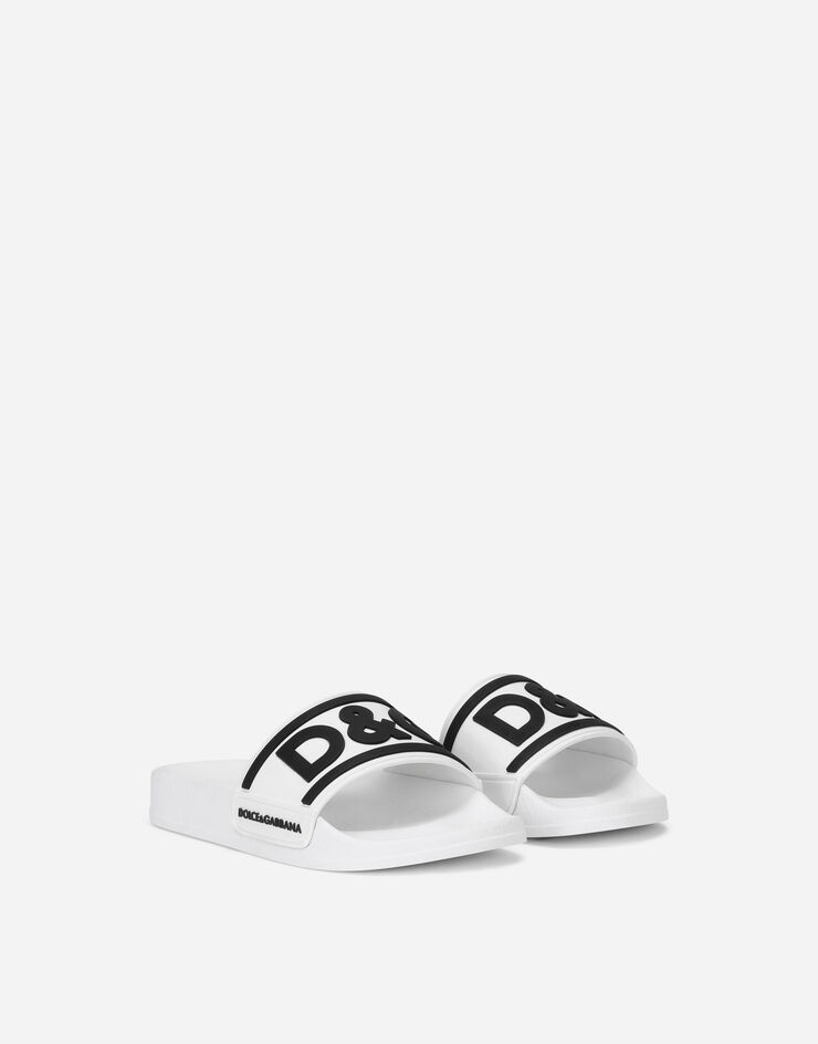 Dolce & Gabbana Rubber beachwear sliders White DD0320AQ858