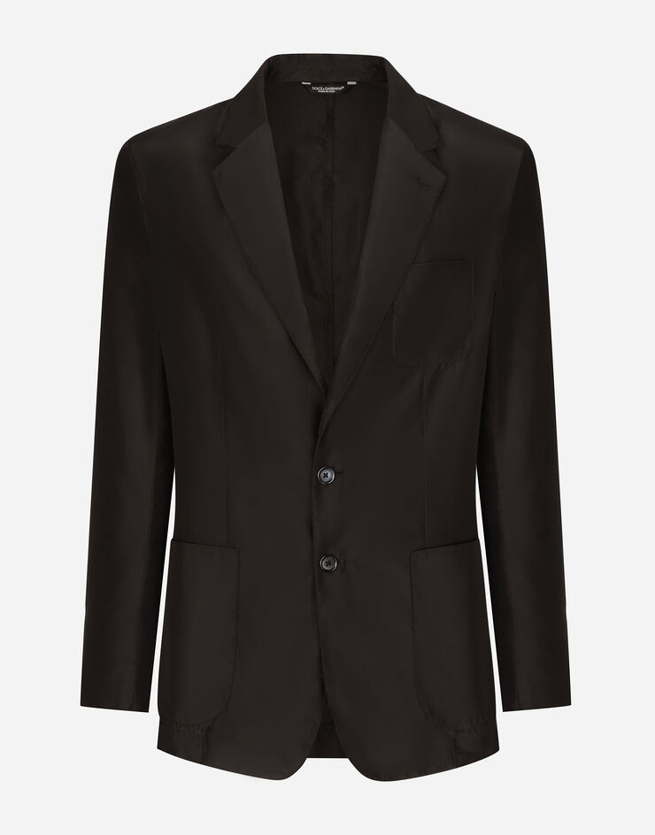 Dolce&Gabbana Single-breasted nylon jacket Blue G2SI0TFUMQ7
