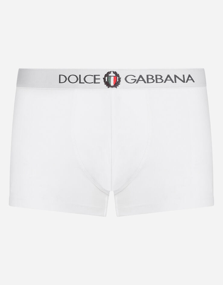 Boxers in stretch cotton in White for