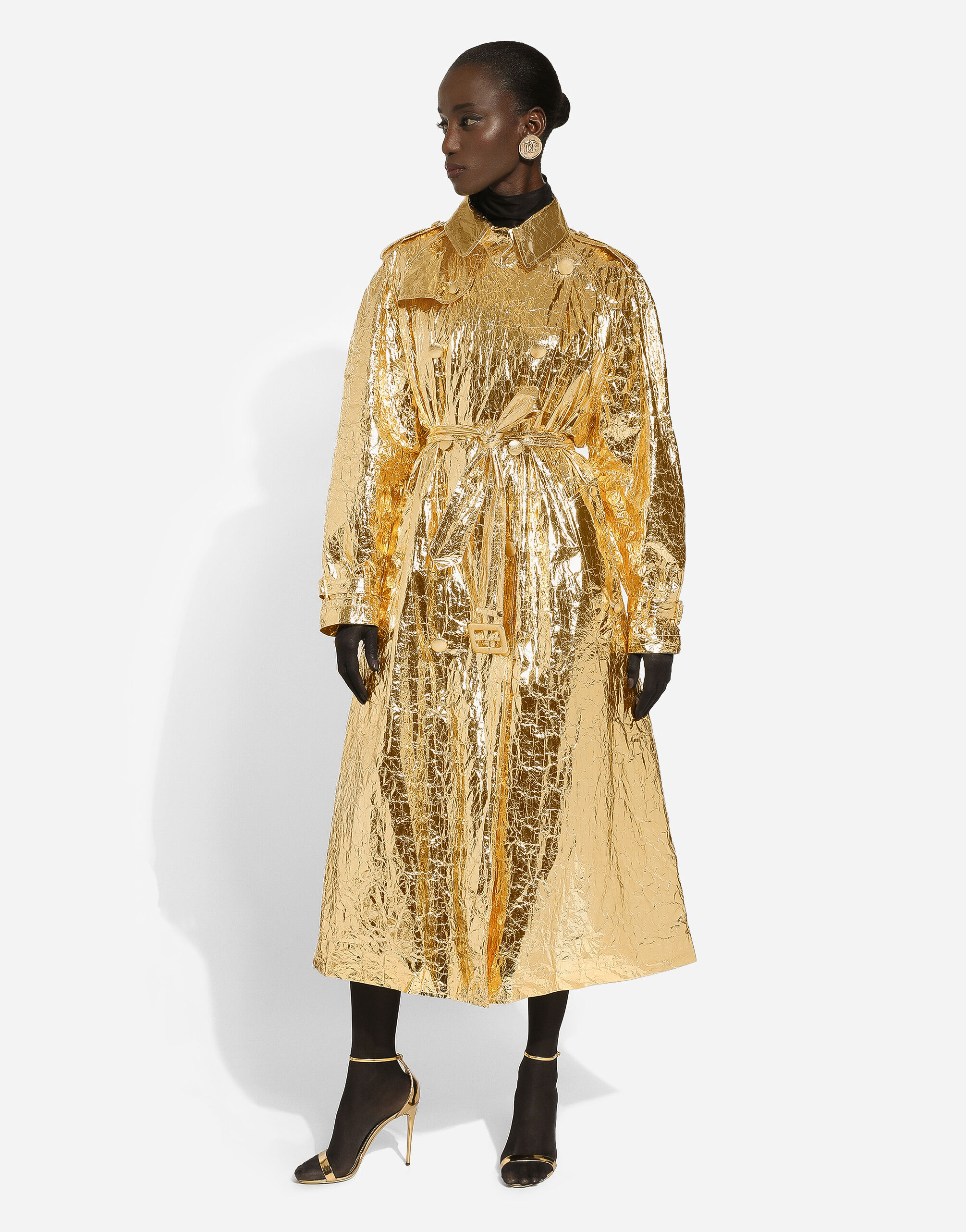 Gold long coat store