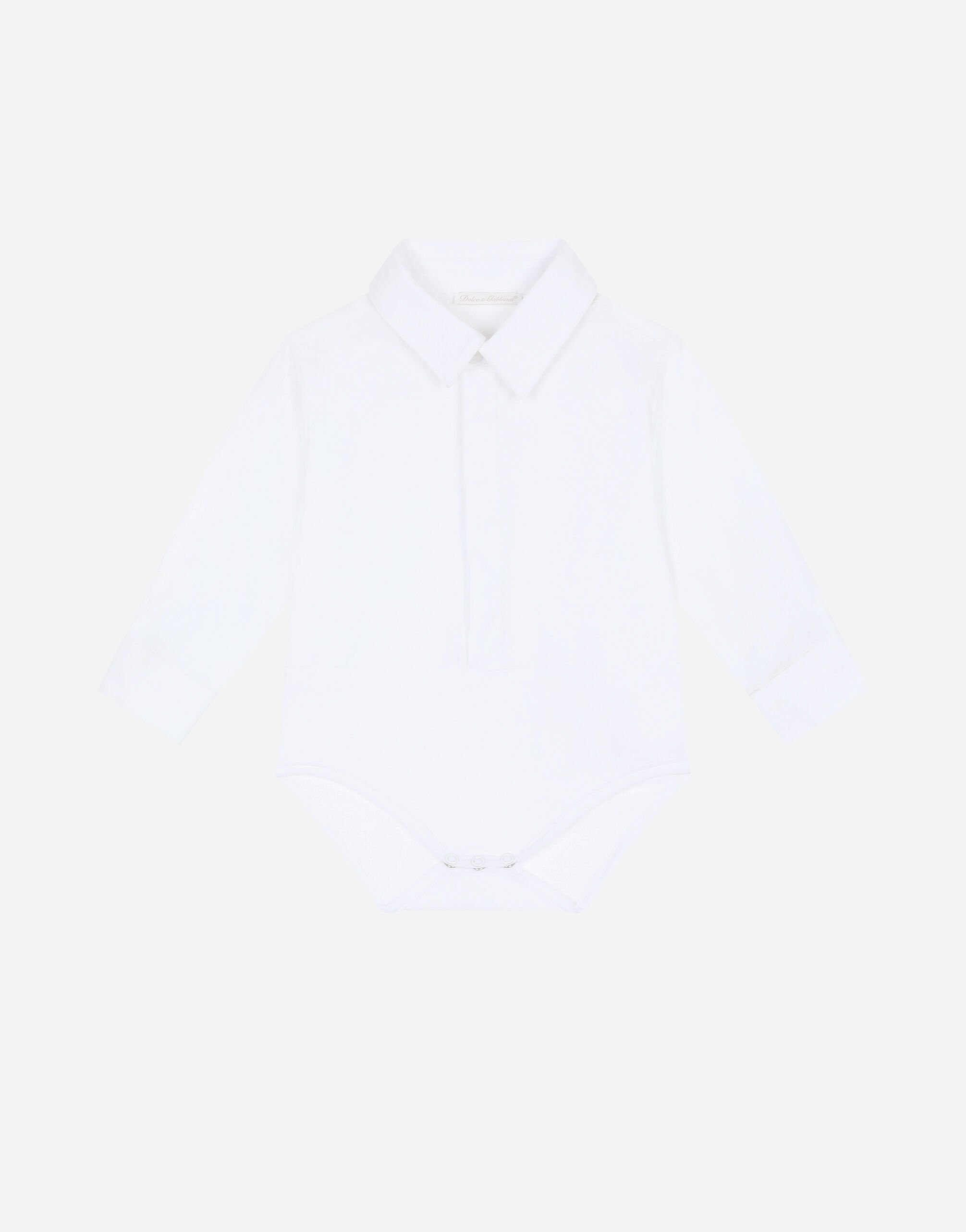 DolceGabbanaSpa Cotton shirt-style bodysuit White L11O82FJ5GU