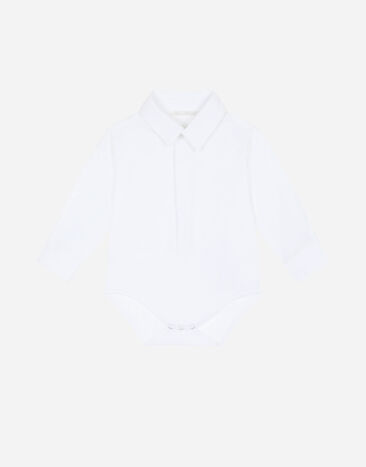 DolceGabbanaSpa Cotton shirt-style bodysuit White L11O82FJ5GU