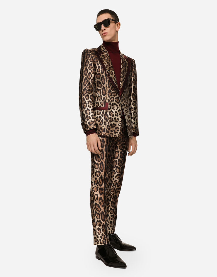 Dolce & Gabbana Silk mikado pants with leopard print IMPRIMÉ ANIMALIER GY7BMTIS1B8