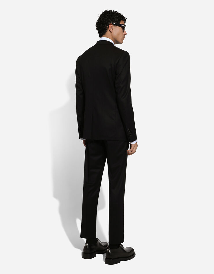 Dolce & Gabbana Sartoriale Hose aus Flanell Schwarz GY6UETGI251