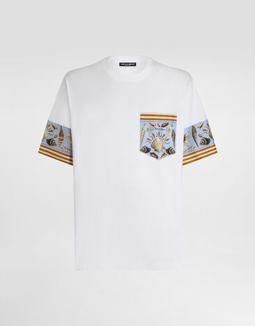 Dolce & Gabbana jersey t-shirt with print White G8SB2TG7PJO
