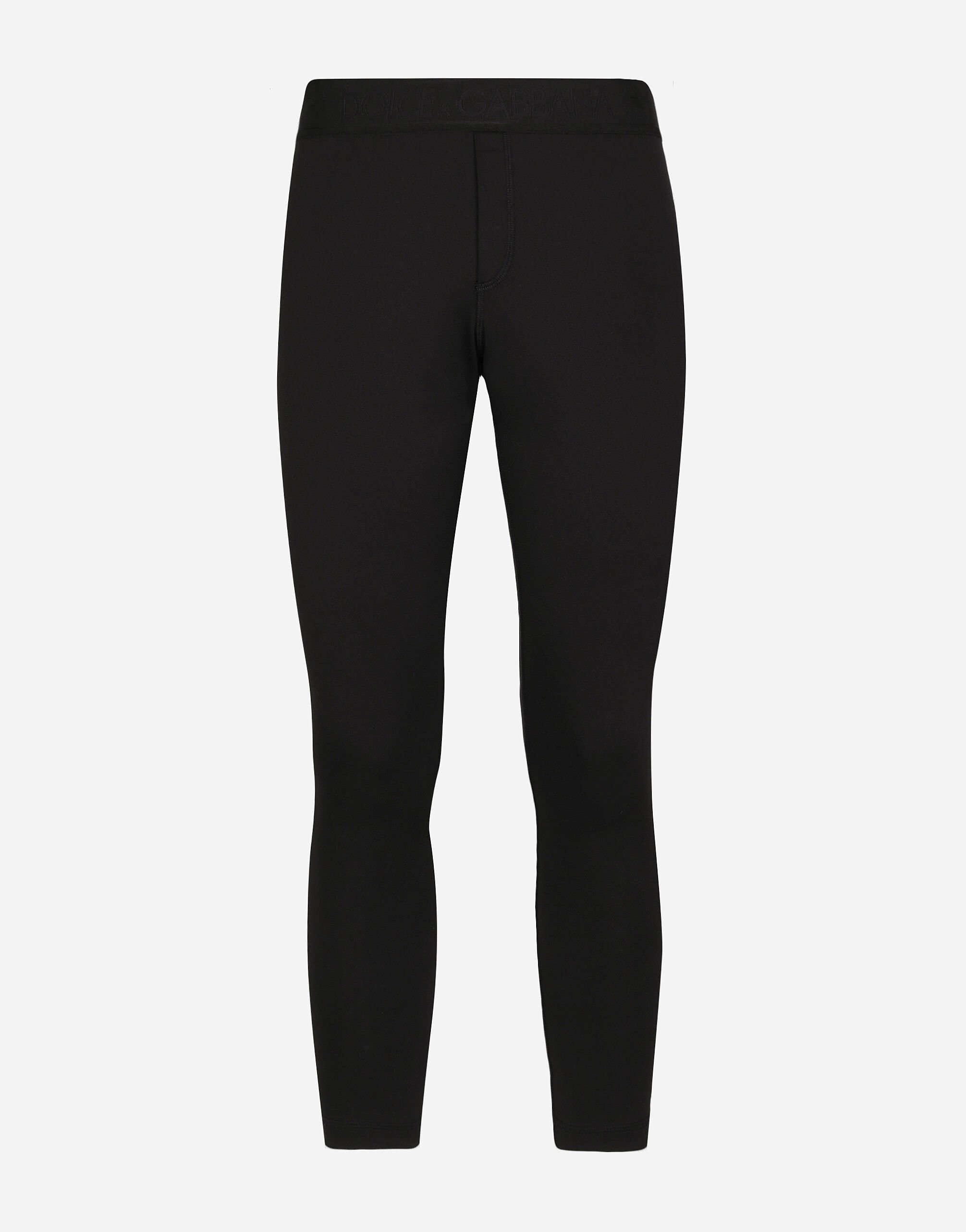 Dolce & Gabbana Stretch jersey leggings with logo Black GP03JTGH253