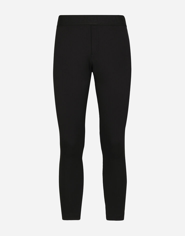 Dolce & Gabbana Leggings de punto elástico con logotipo Negro GZ46ATFUGJR