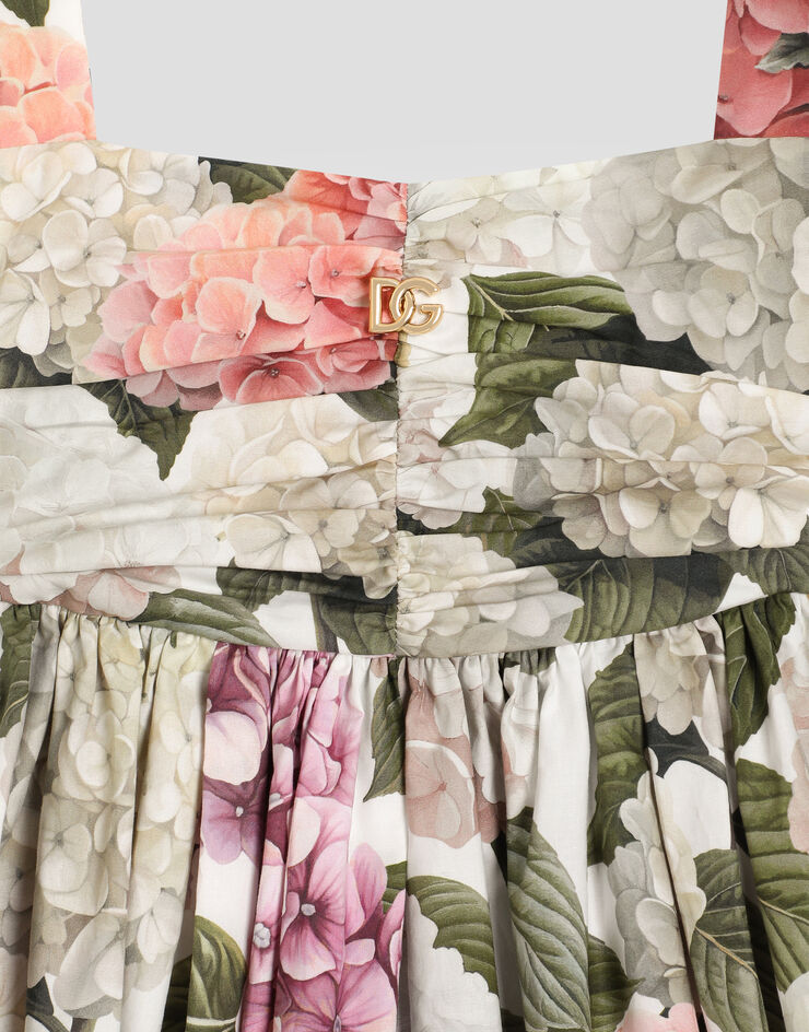 Dolce & Gabbana Hydrangea-print poplin dress Dolce & Gabbana Hydrangea-print poplin dress Multicolor L53DE7HS5T6