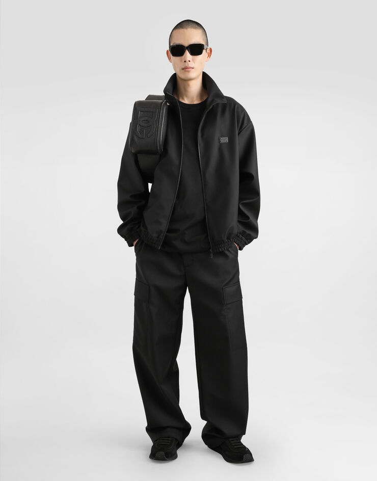 Dolce & Gabbana ハイネック&ロゴプレート ウール ジャケット ブラック G9BLBTGI872