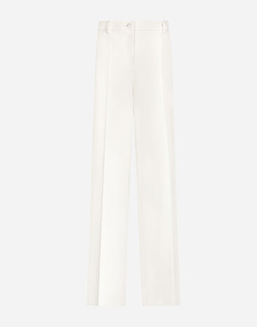 Dolce & Gabbana Pantaloni flare in doppio crêpe Argento BB7116AY828