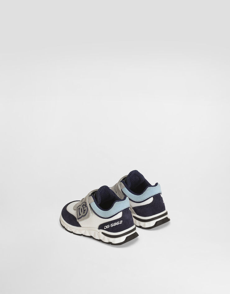 Dolce & Gabbana Sneakers DG Running aus Meshgewebe und Spaltleder Mehrfarbig DN0199AA954