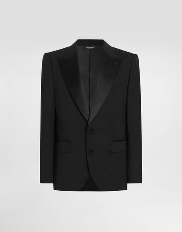 Dolce & Gabbana Single-breasted sicilia wool jacket Black G2PQ4TFUBGC