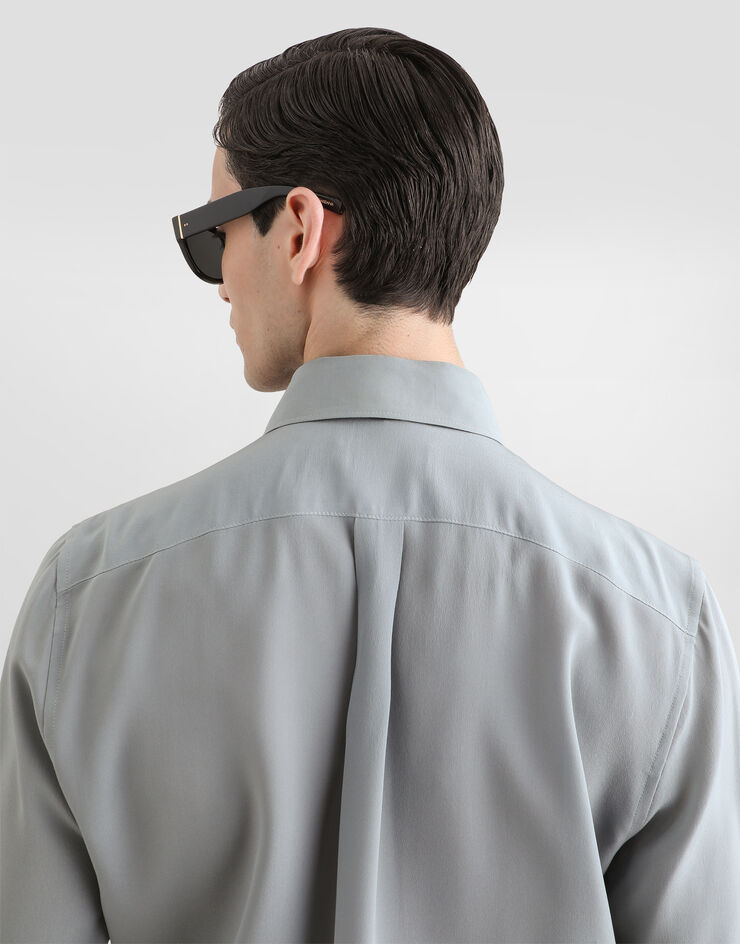 Dolce & Gabbana Crêpe de chine gold shirt Dolce & Gabbana Crêpe de chine gold shirt G5PD7TFU1U7