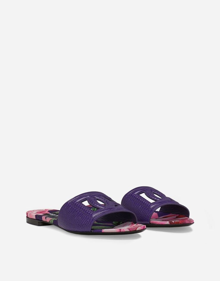 Dolce & Gabbana Calfskin sliders Purple CQ0436AS220