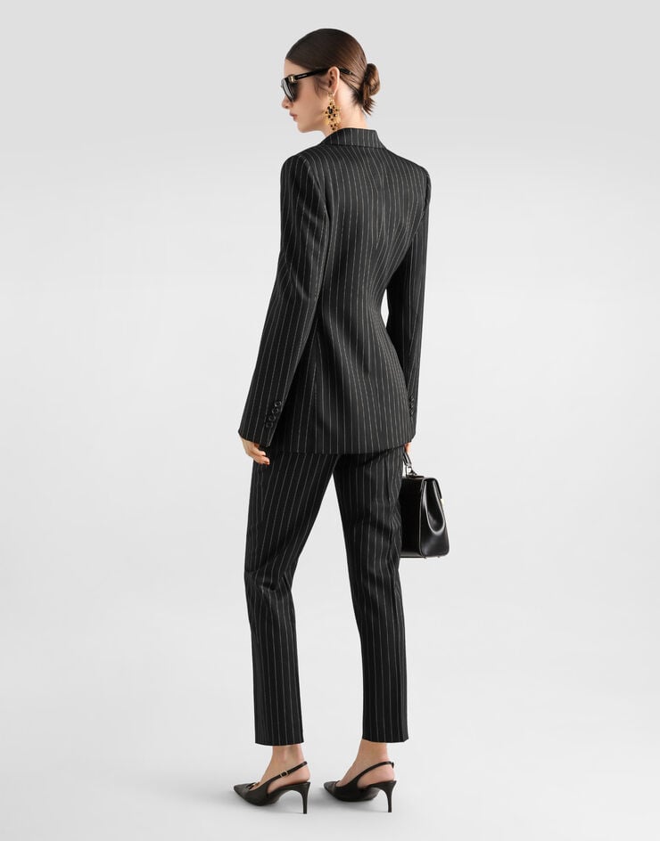 Dolce & Gabbana Turlington single-breasted jacket in pinstripe wool Multicolor F29QGTFRZAT