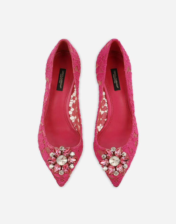 Dolce & Gabbana Pump in Taormina lace with crystals Fuchsia CD0066AL198