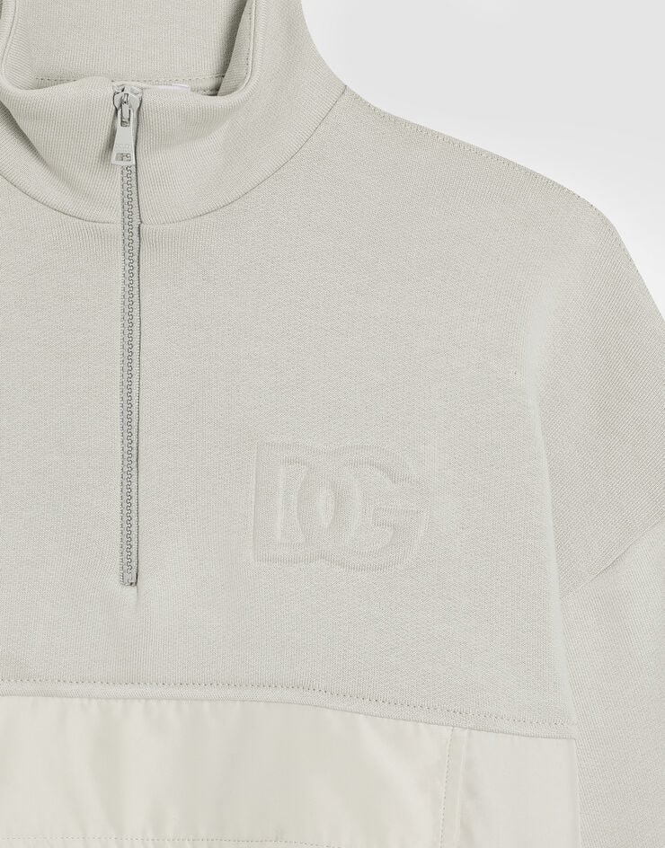 Dolce & Gabbana Sweatshirt mit Reißverschluss und DG-Logo Multicolor L4JWMIG7PIT