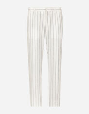 Dolce & Gabbana Pinstripe linen pants Beige GY6GMTGH145