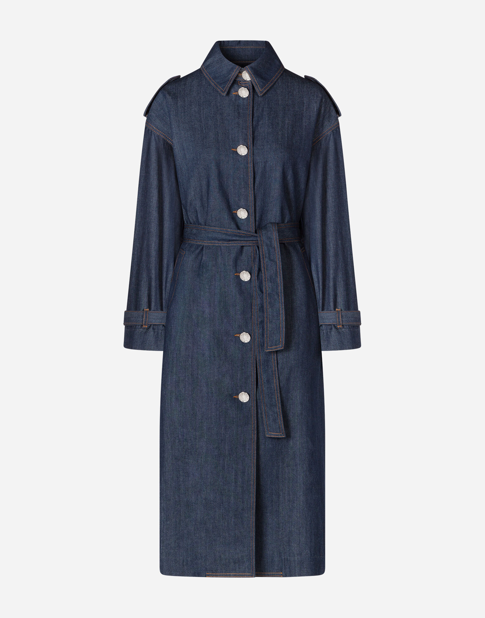 DENIM TRENCH COAT