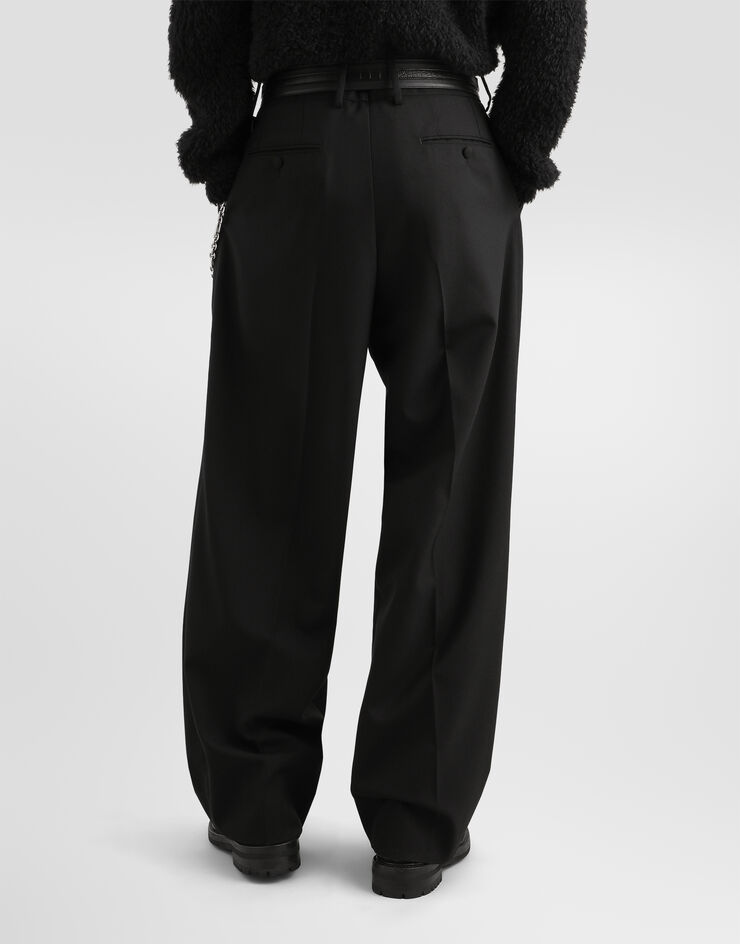 Dolce & Gabbana Wool panama trousers Dolce & Gabbana Wool panama trousers Black GP225THU2CP