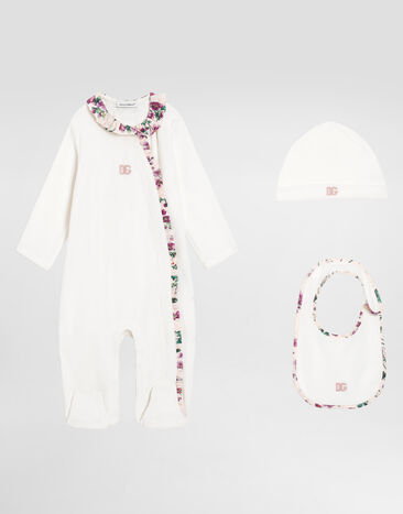 Dolce & Gabbana 3-piece poplin gift set with flower print Multicolor L2JO4JG7PJL
