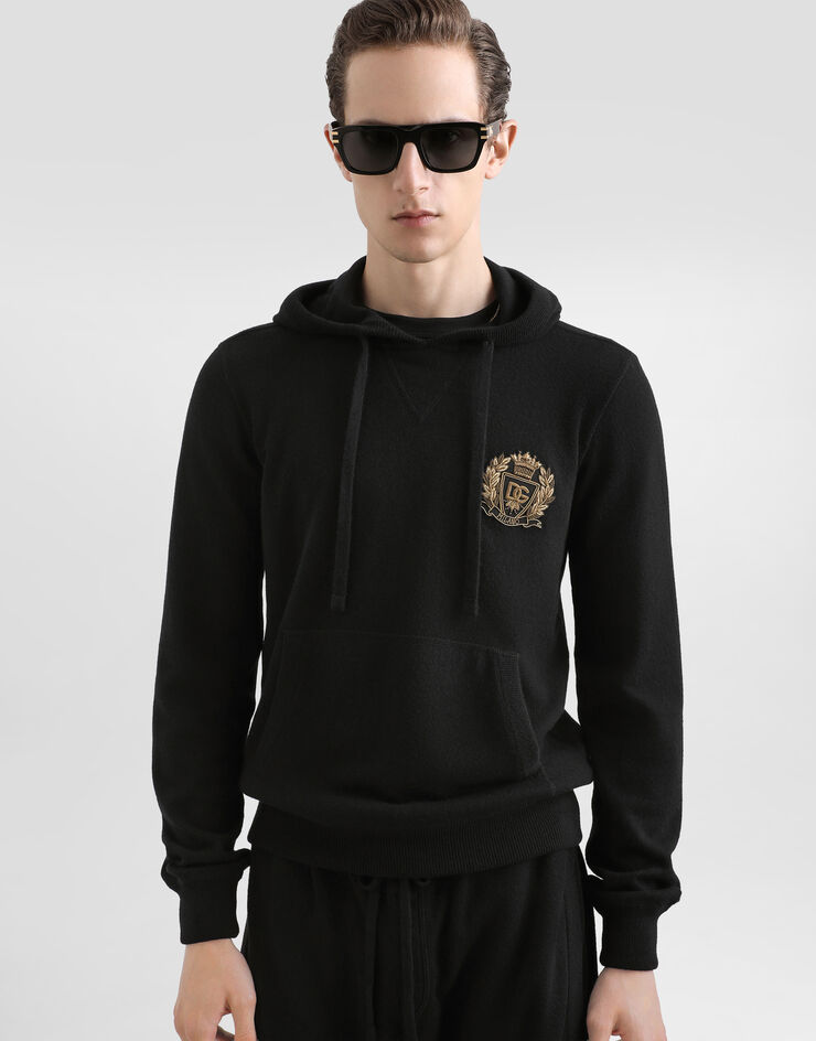 Dolce & Gabbana Smooth cashmere sweatshirt Black GXX20ZJBWIR