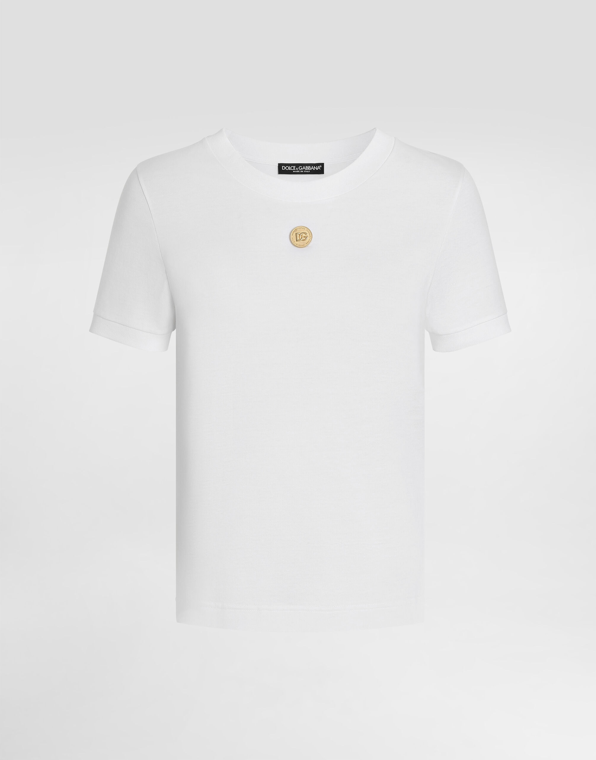 【Dolce & Gabbana】Family コットン Tシャツ【送料関税込】 Dolce & Gabbana White Men Print #dgfamily Cotton T-shirt