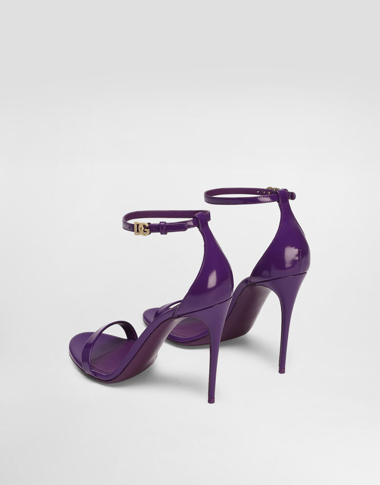 Dolce & Gabbana Polished calfskin sandals Purple CR1717A1037