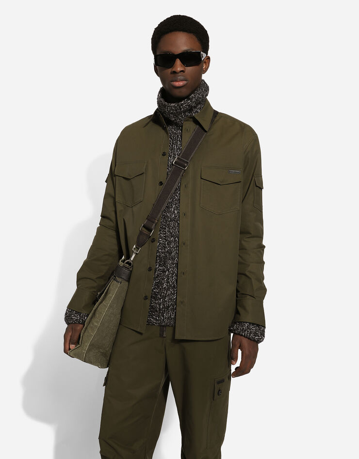 Dolce & Gabbana Camisa de tejido técnico con bolsillos Multicolor G5GI5THUMOA
