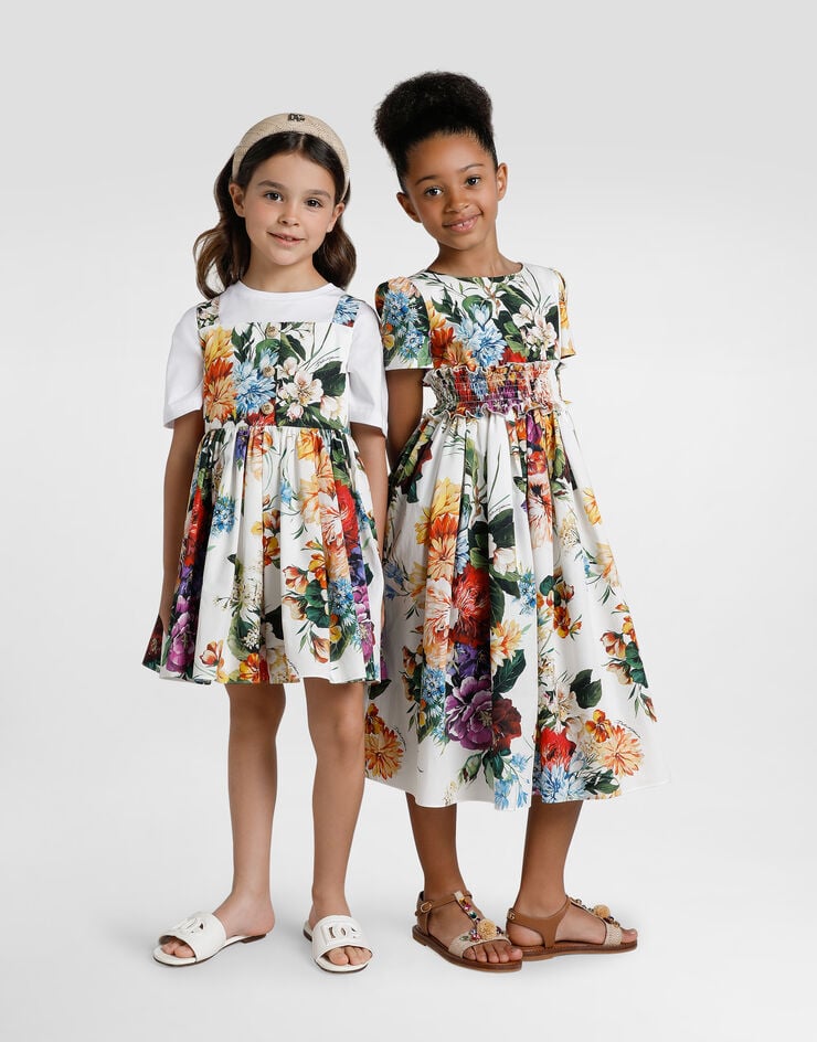 Dolce & Gabbana فستان بوبلين بطبعة زهور مطبعة L54DH8HS5TV