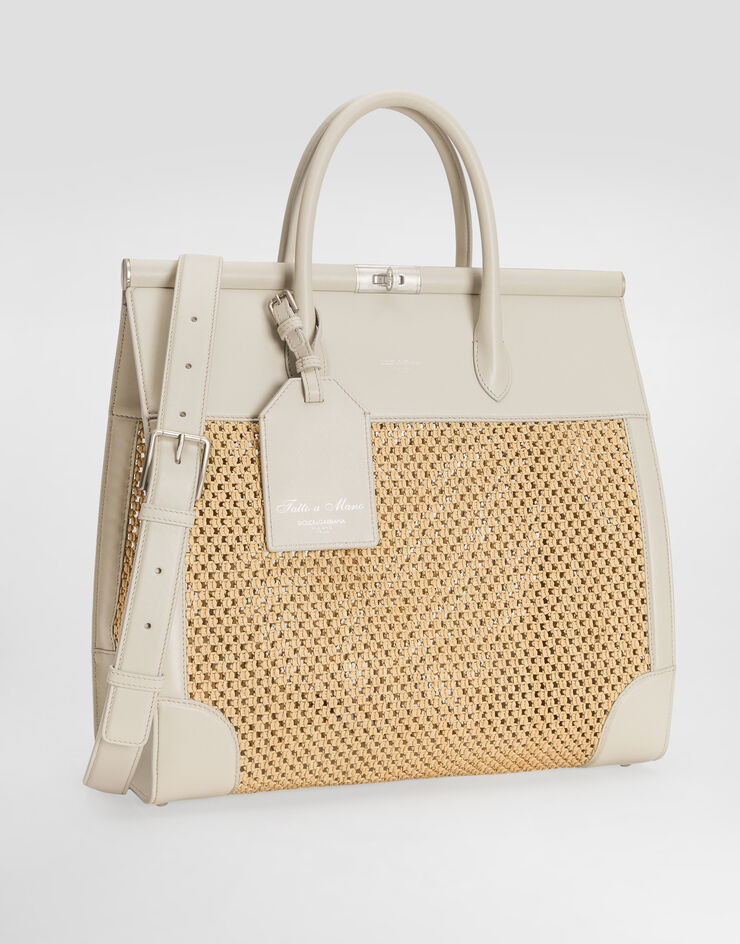 Dolce & Gabbana 拉菲草手袋 Cream BM2480A9O83