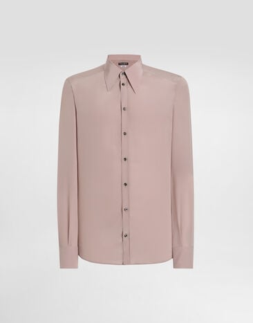 Dolce & Gabbana Silk crêpe de chine gold shirt Lilac G5NP9TFU1UQ