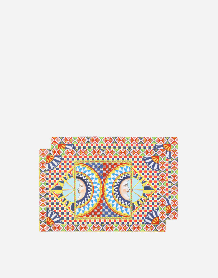 Dolce & Gabbana Set 2 Cotton Sateen Pillowcases Multicolor TCES02TCAKF