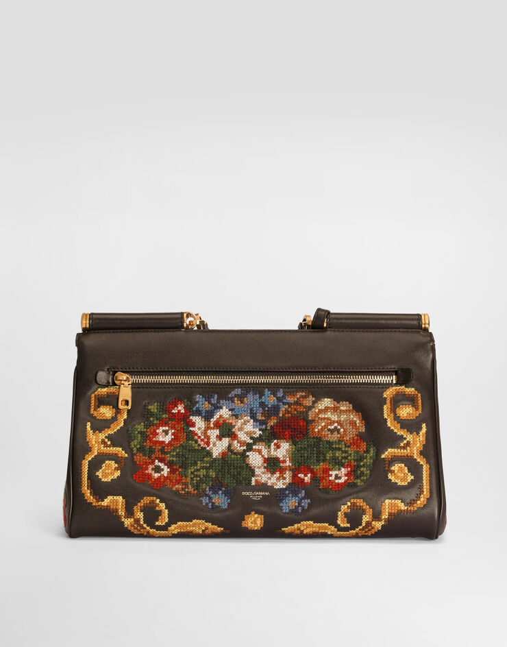 Dolce & Gabbana حقيبة يد My Sicily متوسطة بتطريز بغرزة دقيقة متعدد الألوان BB7782B3T62