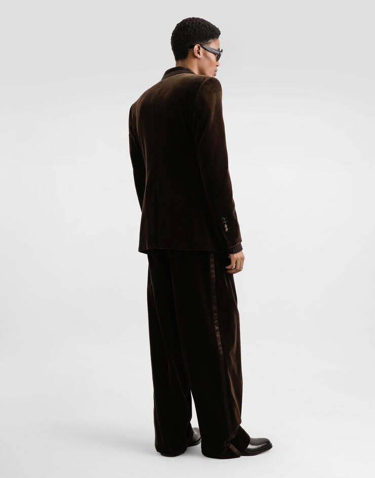 Dolce & Gabbana Smooth velvet trousers Multicolor GP0N5TFUVG7