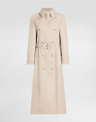 Dolce & Gabbana Cotton drill trench coat Beige F0W3STHUMVM