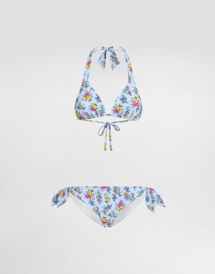 Dolce & Gabbana Small floral-print sliding triangle bikini Dolce & Gabbana Small floral-print sliding triangle bikini Multicolor O8A18JON0D2