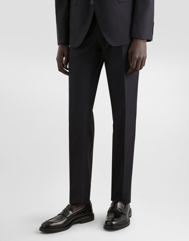 Dolce & Gabbana Single-breasted suit in wool and silk Blue GK0RMTGG059