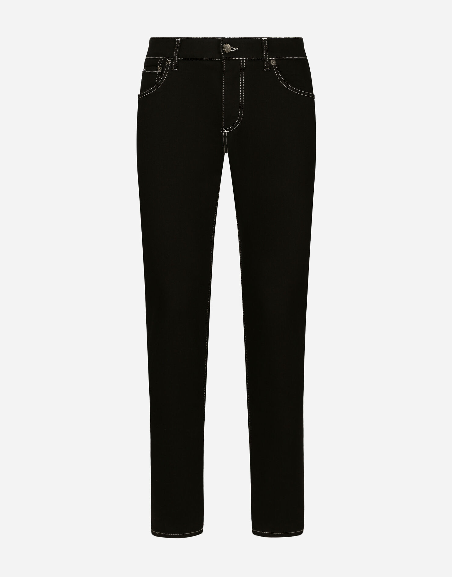 Dolce & Gabbana Black Cotton Stretch Skinny Men Denim Jeans