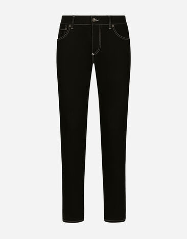 Dolce & Gabbana Jeans slim denim stretch nero Multicolore G5LY0DG8LA5