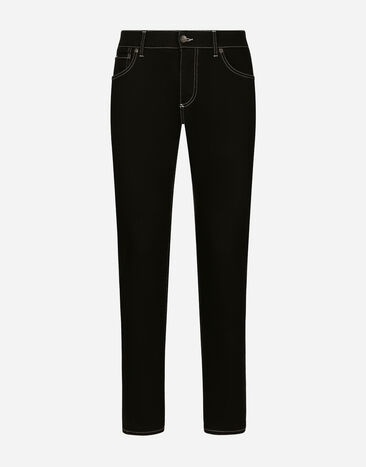 Dolce & Gabbana Slim-fit stretch black denim jeans Black GY6UETGH311