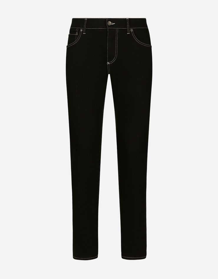 Dolce & Gabbana جينز دنيم مرن أسود بقصة ضيقة أسود GY07CDG8KN4