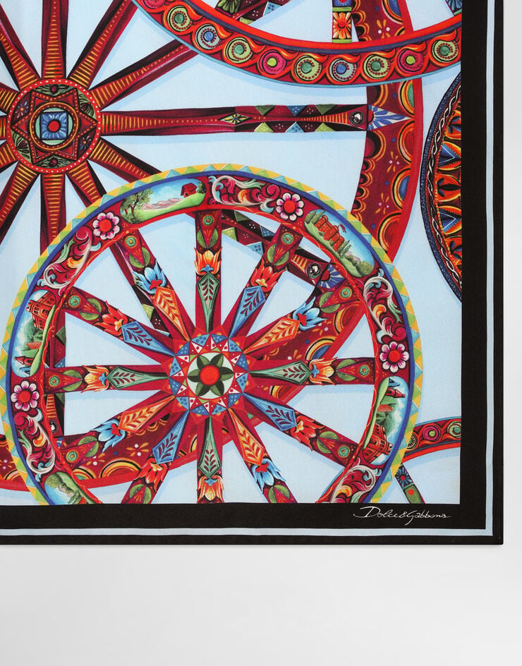 Dolce & Gabbana 70x70 carretto-print silk twill scarf Dolce & Gabbana 70x70 carretto-print silk twill scarf Multicolor GQ348EG0TDA