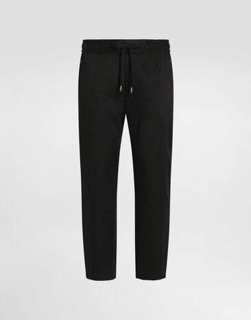 Dolce & Gabbana Stretch cotton jogging pants with tag Black GVZAETGK302