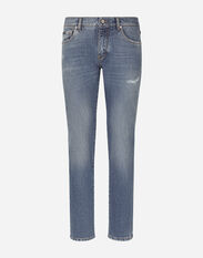 Dolce & Gabbana Slim fit stretch denim jeans with subtle abrasions Black GY07CDG8KN4