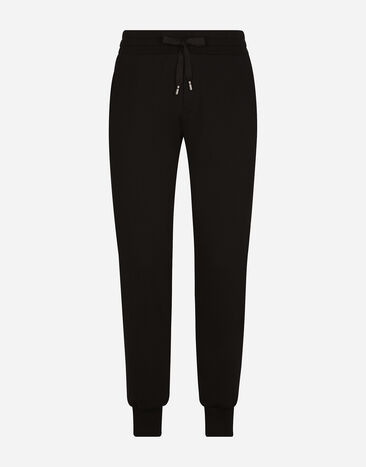 Dolce & Gabbana Pantalón de chándal en punto con DG bordado Negro GVF6AZG7D6B