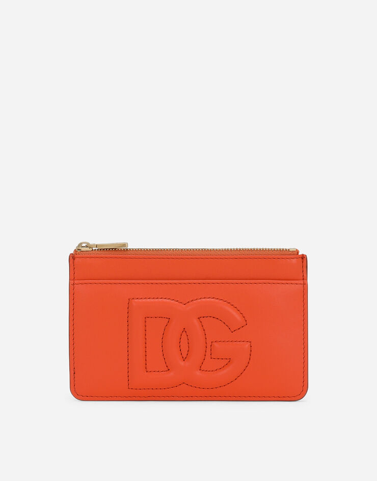 Dolce & Gabbana Medium DG Logo card holder Orange BI1261AG081