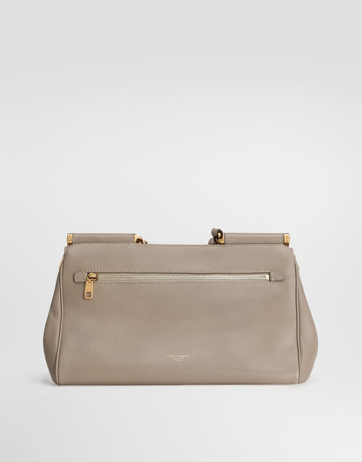 Dolce & Gabbana Medium My Sicily handbag in plongé calfskin Beige BB7782B7321